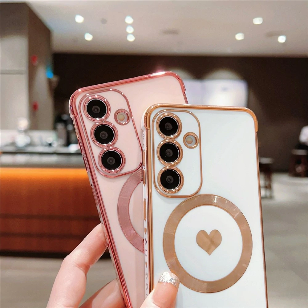 Kryt na Samsung Galaxy S26 Srdíčko s podporou MagSafe růžový