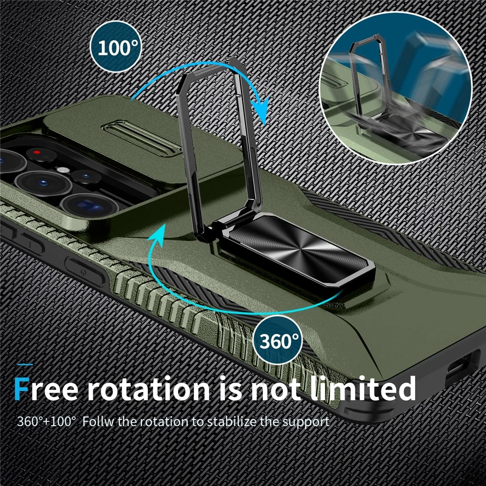 Kryt na Samsung Galaxy S26 Ultra odolný s krytkou na fotoaparát zelený