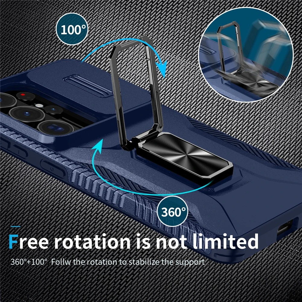 Kryt na Samsung Galaxy S26 Ultra odolný s krytkou na fotoaparát modrý