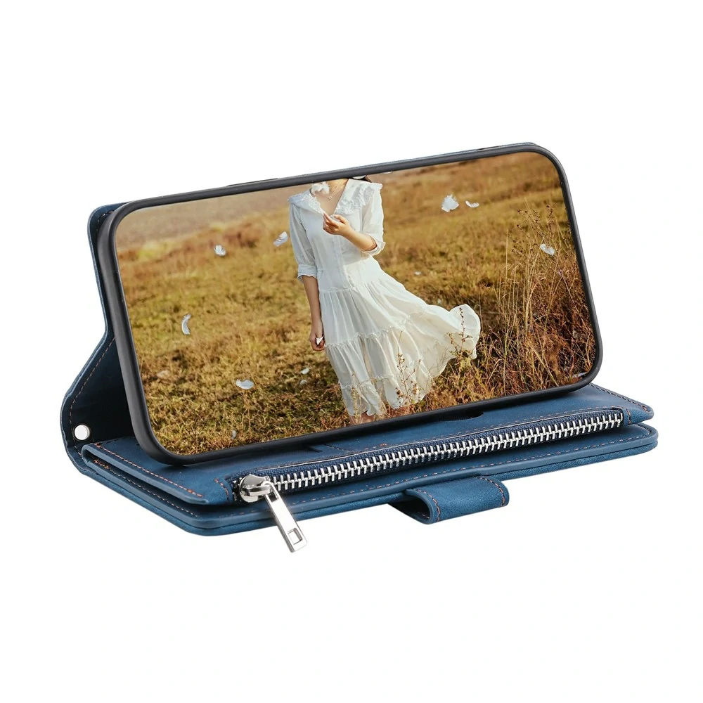 Pouzdro na Samsung Galaxy S26 Ultra Luxury Double Layer modré