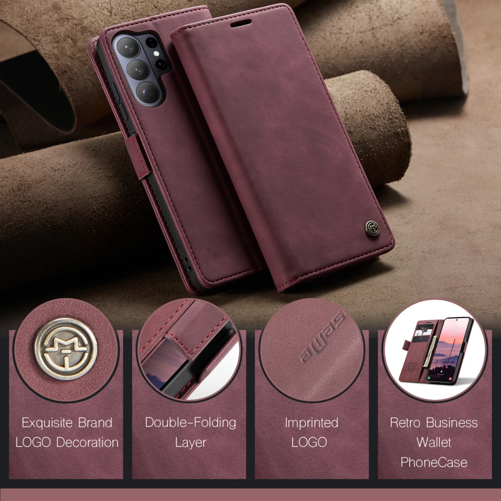 Pouzdro na Samsung Galaxy S26 Ultra CASEME červené