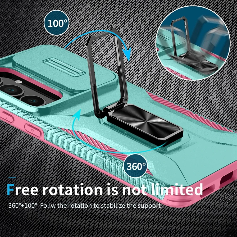 Kryt na Samsung Galaxy S25 FE odolný s krytkou na fotoaparát světle modrý