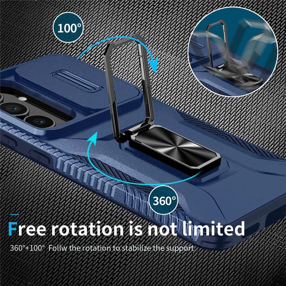 Kryt na Samsung Galaxy S25 FE odolný s krytkou na fotoaparát tmavě modrý