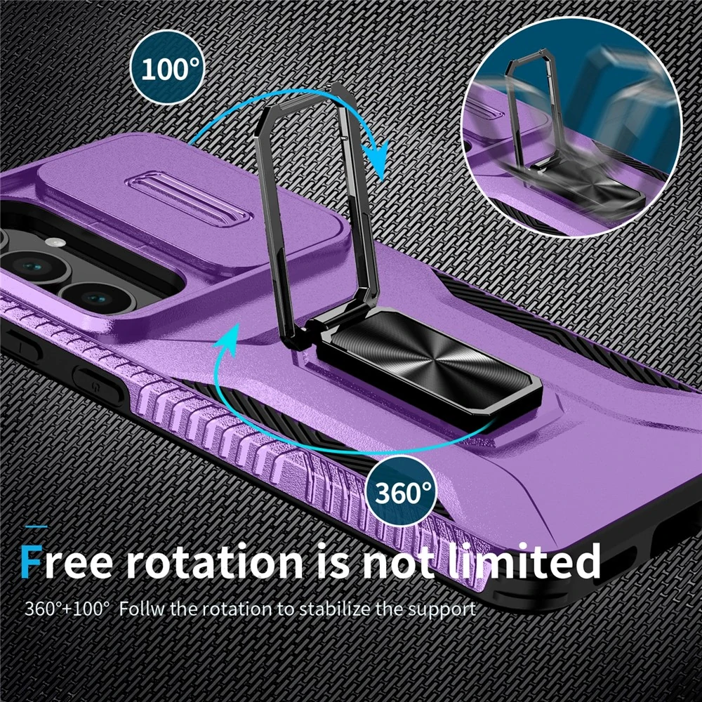 Kryt na Samsung Galaxy S25 FE odolný s krytkou na fotoaparát fialový