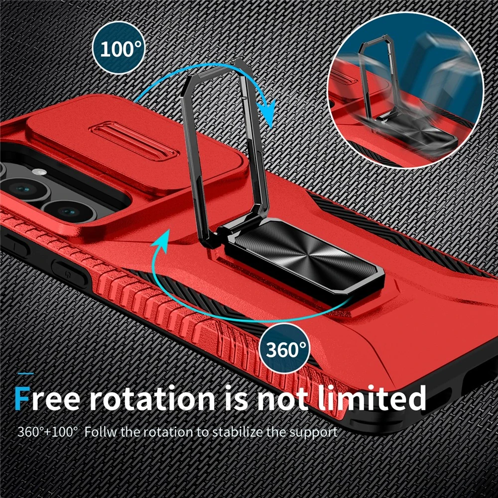 Kryt na Samsung Galaxy S25 FE odolný s krytkou na fotoaparát červený