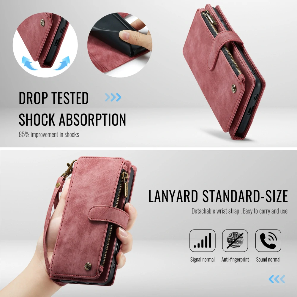 Pouzdro na Samsung Galaxy S25 FE CASEME Deluxe červené