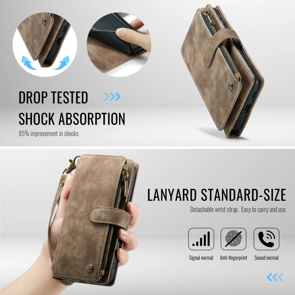 Pouzdro na Samsung Galaxy S25 FE CASEME Deluxe hnědé