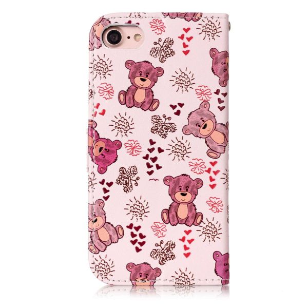 Pouzdro na iPhone 7 / 8 / SE ( 2020 / 2022 ) Medvídek růžové