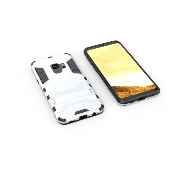 Kryt na Samsung Galaxy S9 odolný army clip stříbrný