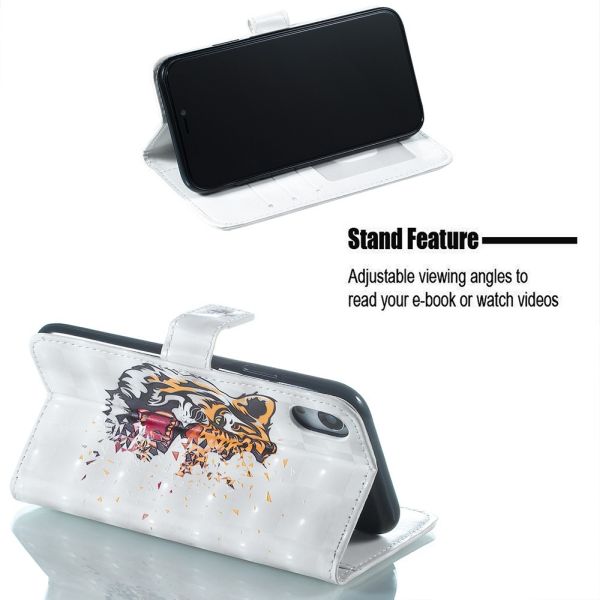 Pouzdro pro iPhone Xr Tygr bílé