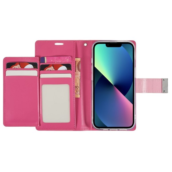 MERCURY iPhone 14 pouzdro RICH DIARY světle růžové