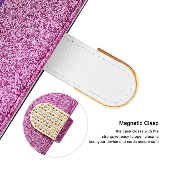 Pouzdro pro iPhone 14 Glitter fialové