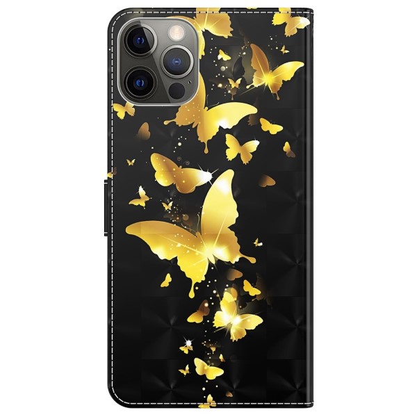 Pouzdro pro iPhone 14 Pro Motýl černé.