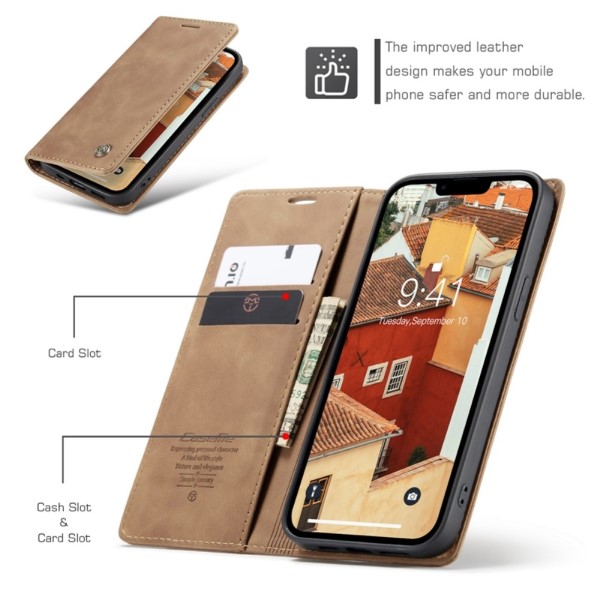 Pouzdro CASEME pro iPhone 14 hnědé