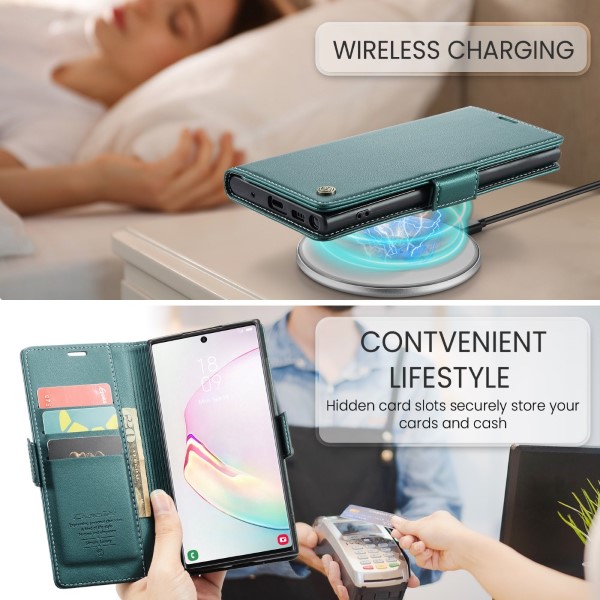Pouzdro na Samsung Galaxy Note 10 Plus CASEME smooth zelené