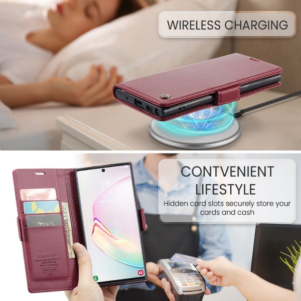 Pouzdro na Samsung Galaxy Note 10 Plus CASEME smooth červené