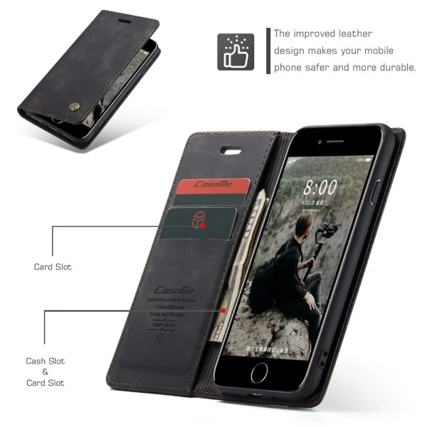 Pouzdro CASEME pro iPhone 7 / 8 / SE ( 2020 / 2022 ) černé