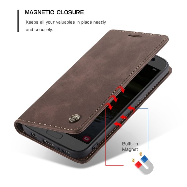 Pouzdro na Samsung Galaxy S7 Edge CASEME hnědé