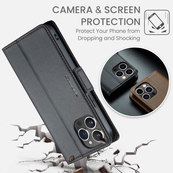 Pouzdro na iPhone 14 Pro Max CASEME Smooth černé