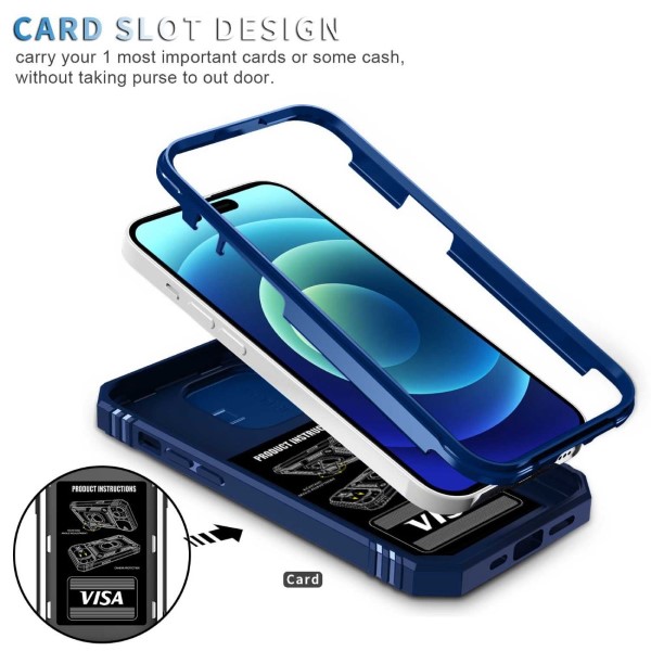 Kryt na iPhone 14 Pro Max odolný s krytkou na fotoaparát tmavě modrý