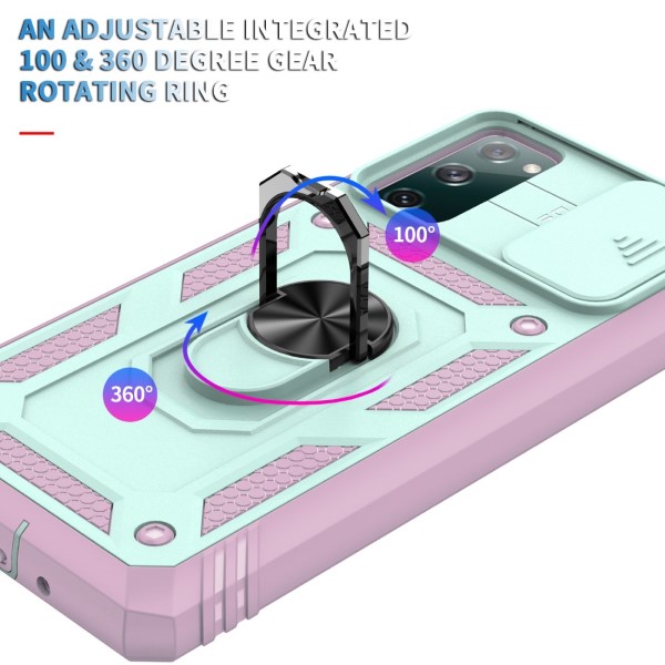 Kryt na Samsung Galaxy S20 FE odolný s krytkou na fotoaparát světle růžový