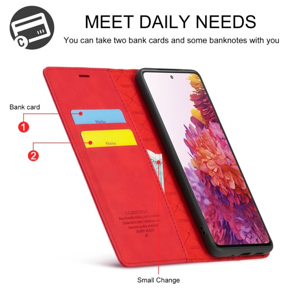 Pouzdro LC.IMEEKE pro Samsung Galaxy S20 FE červené
