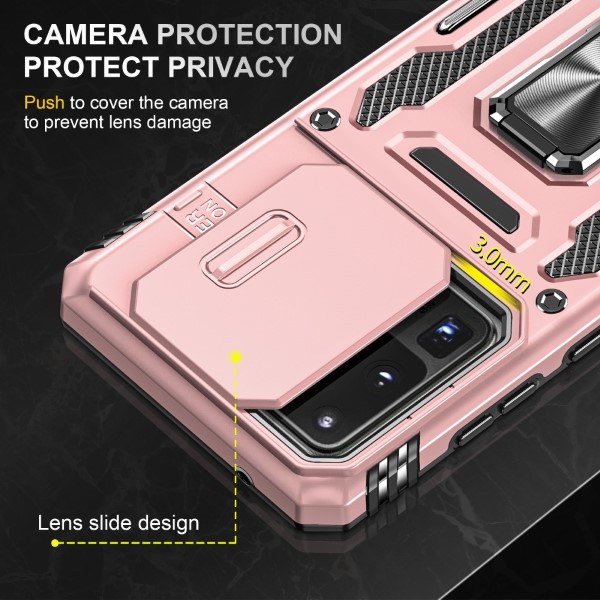 Kryt na Samsung Galaxy S20 Ultra odolný s krytkou na fotoaparát růžový
