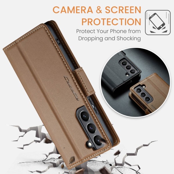 Pouzdro na Samsung Galaxy S21 CASEME smooth hnědé