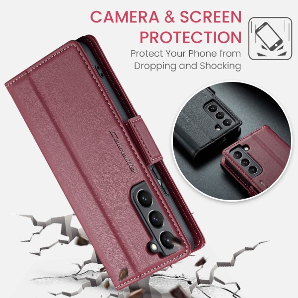 Pouzdro na Samsung Galaxy S21 CASEME smooth červené