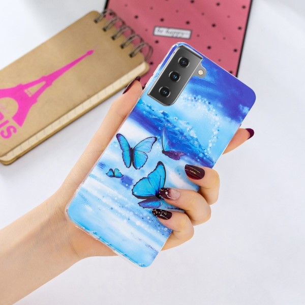 Kryt na Samsung Galaxy S21 svítící Motýl