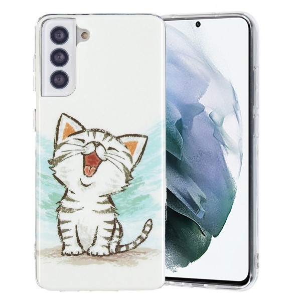 Kryt na Samsung Galaxy S21 svítící Kotě
