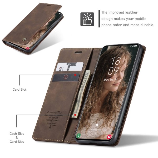Pouzdro na Samsung Galaxy S21 CASEME hnědé