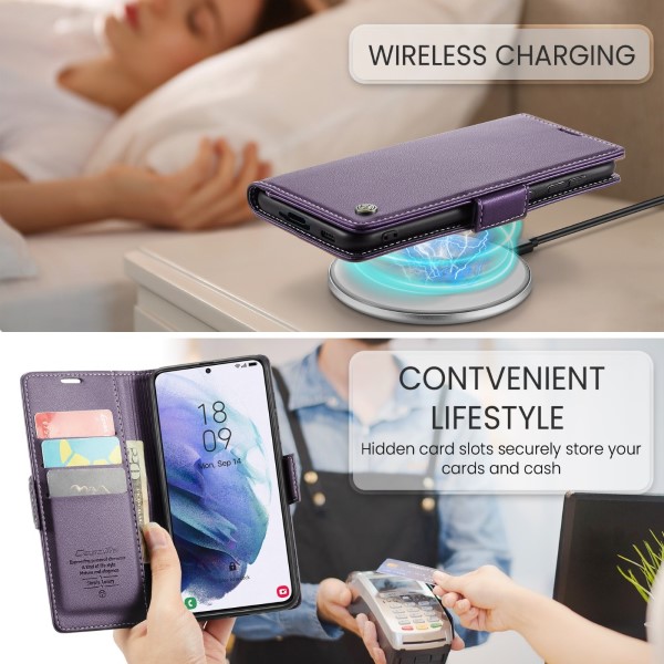 Pouzdro na Samsung Galaxy S21 Plus CASEME smooth fialové