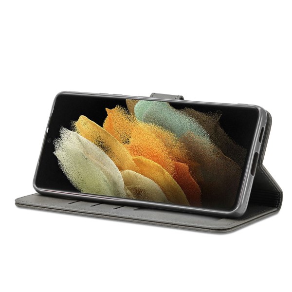 Pouzdro LC.IMEEKE pro Galaxy S21 Ultra šedé