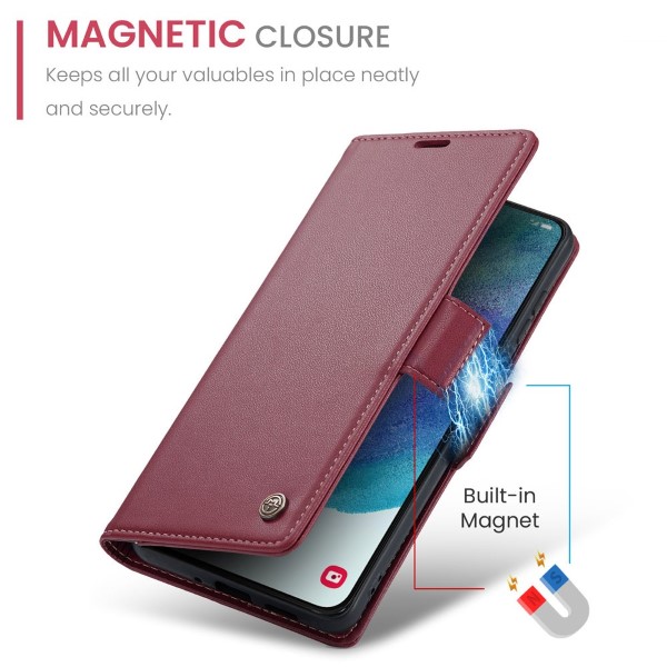 Pouzdro na Samsung Galaxy S21 FE CASEME smooth červené