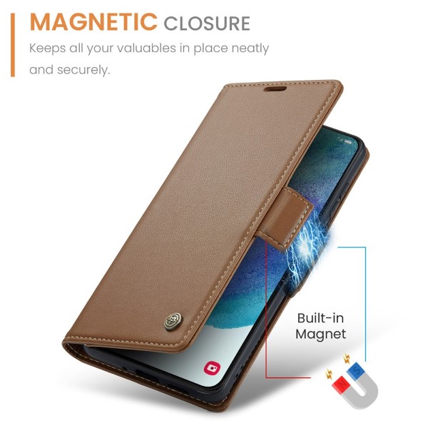 Pouzdro na Samsung Galaxy S21 FE CASEME smooth hnědé