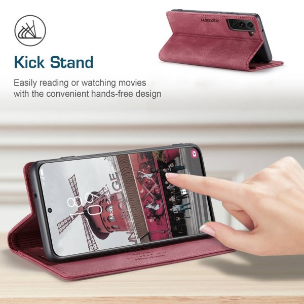 Pouzdro na Samsung Galaxy S21 FE AUTSPACE červené