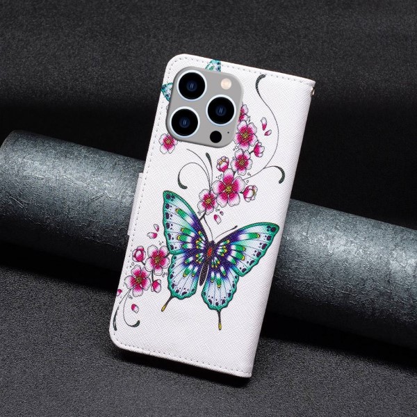 Pouzdro na iPhone 14 Pro Max Motýl bílé