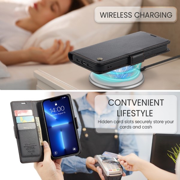 Pouzdro na iPhone 13 Pro Max CASEME smooth černé