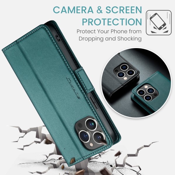 Pouzdro na iPhone 13 Pro Max CASEME smooth zelené