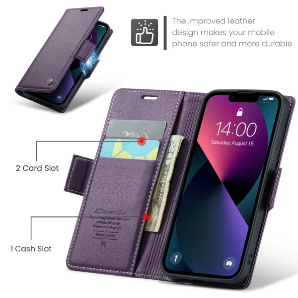 Pouzdro pro iPhone 13 Mini CASEME smooth fialové