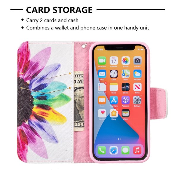 Pouzdro pro iPhone 13 Mini Kytka bílé
