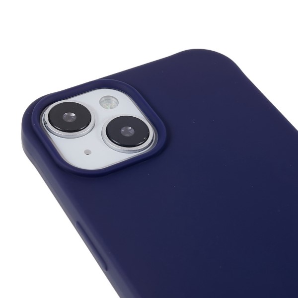 Kryt na iPhone 14 Plus gumový se šňůrkou na krk modrý