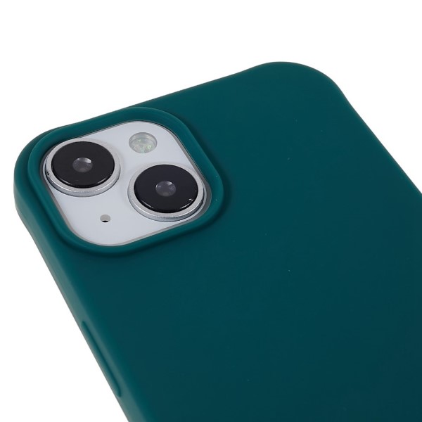 Kryt na iPhone 14 Plus gumový se šňůrkou na krk zelený