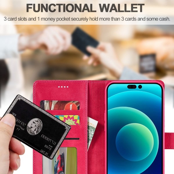 Pouzdro LC.IMEEKE pro iPhone 14 Plus růžové