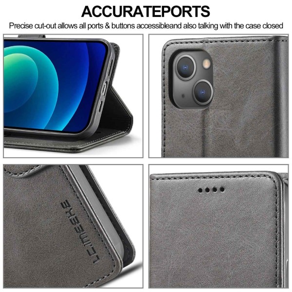 Pouzdro LC.IMEEKE pro iPhone 14 Plus šedé