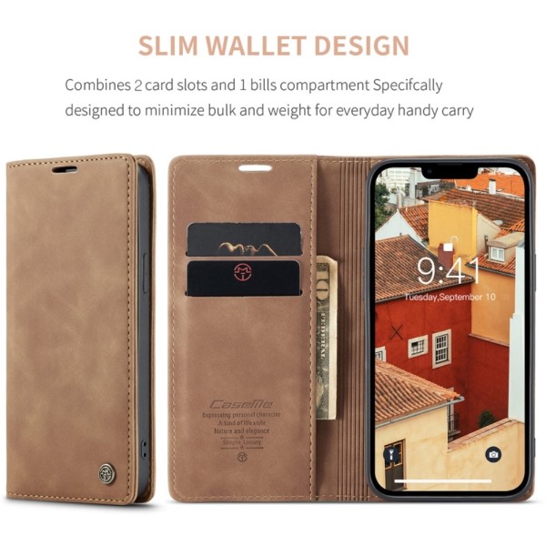 Pouzdro na iPhone 14 Plus CASEME světle hnědé