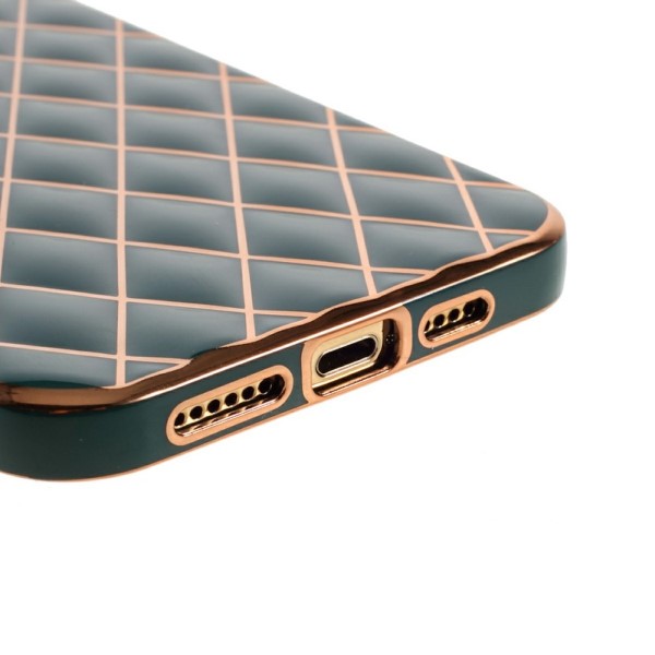 Kryt na iPhone 14 Plus Electroplated rhombus zelený