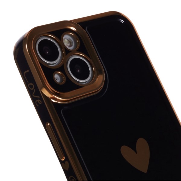 Kryt na iPhone 14 Plus Electroplated srdíčko černý