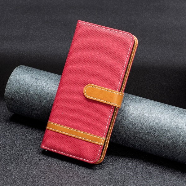 Pouzdro na iPhone 14 Plus Jeans červené